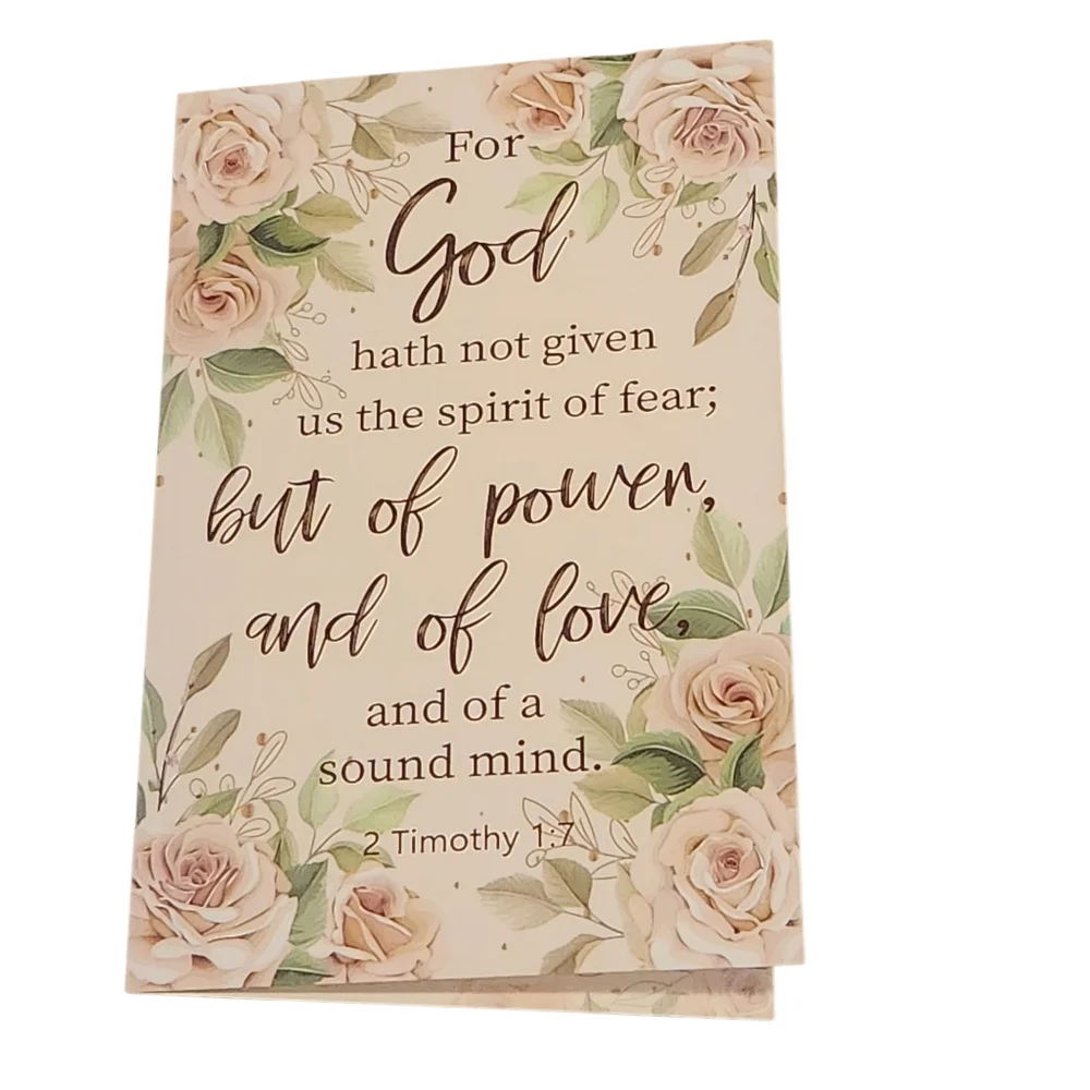 24 Piece Gersonial Christian Floral Scripture Greeting Cards Set